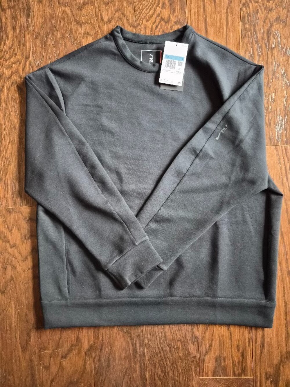 Nike 24.7 ImpossiblySoft Dri-FITCrew Sweatshirt Mens Medium Black NWT HQ6964-010